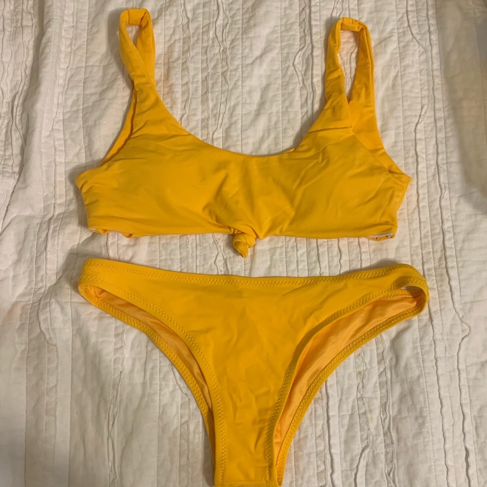 yellow bikini